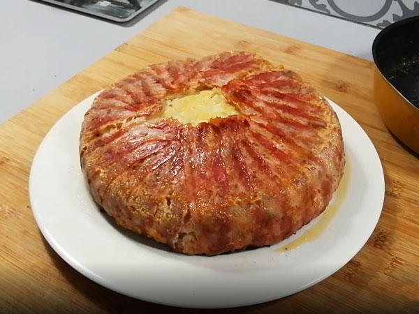 Gâteau de pommes de terre au bacon